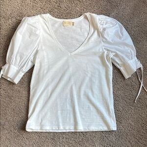 Nation LTD White Puff Sleeve Blouse